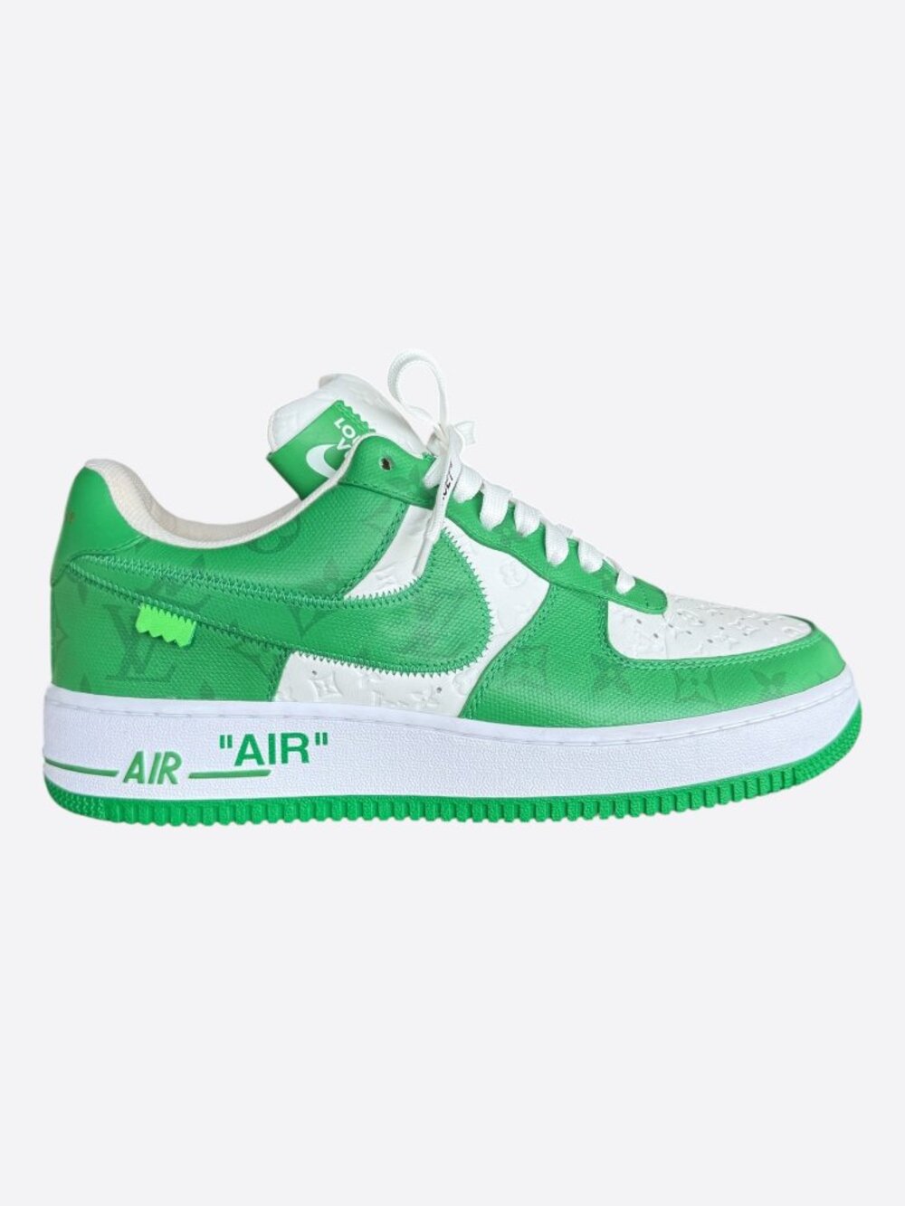 Louis Vuitton Green Air Force 1 Monogram Sneakers